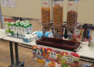 朝食支援で提供されたシリアル